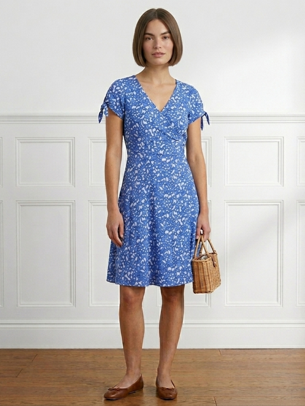 Shabby Apple floral scroll fit & flare dress 10
